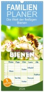Familienplaner 2026 - Die Welt der fleißigen Bienen mit 5 Spalten (Wandkalender, 21 x 45 cm) CALVENDO - Happy Monkey