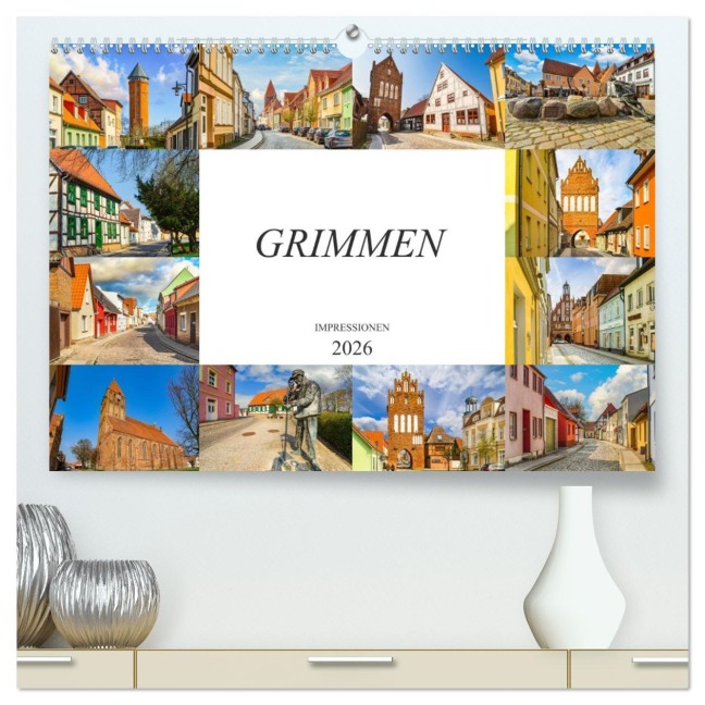 Grimmen Impressionen (hochwertiger Premium Wandkalender 2026 DIN A2 quer), Kunstdruck in Hochglanz - Dirk Meutzner
