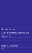 Cover-Bild zum Titel 'Der aufhaltsame Aufstieg des Arturo Ui' von 'Bertolt Brecht'