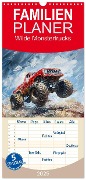 Familienplaner 2025 - Wilde Monstertrucks mit 5 Spalten (Wandkalender, 21 x 45 cm) CALVENDO - Kerstin Waurick