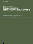 Cover-Bild zum Titel 'Bibliographie der österreichischen Zeitungen 1621-1945' von 'Helmut W. Lang, Ladislaus Lang'