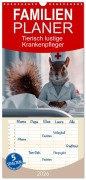 Familienplaner 2026 - Tierisch lustige Krankenpfleger mit 5 Spalten (Wandkalender, 21 x 45 cm) CALVENDO - Peter Rübsamen