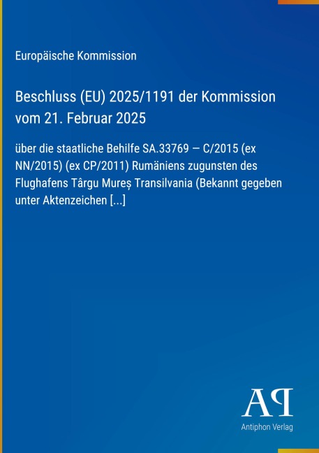 Beschluss (EU) 2025/1191 der Kommission vom 21. Februar 2025 - Europäische Kommission