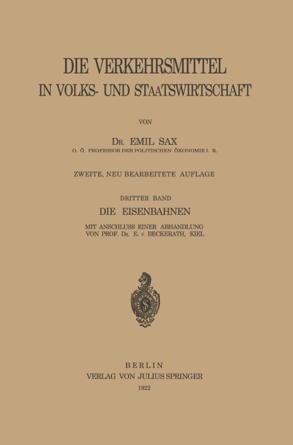 Die Eisenbahnen - Emil Sax