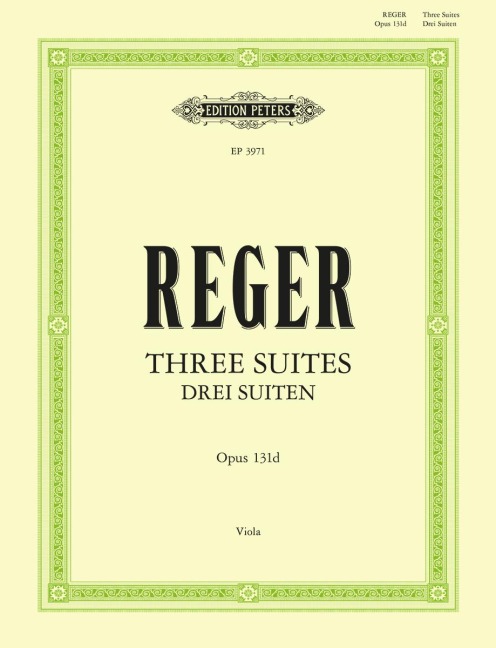 3 Suites for Viola Solo Op. 131d - Max Reger, Carl Hermann