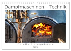 Cover-Bild zum Titel 'Dampfmaschinen - Technik (Wandkalender 2026 DIN A4 quer), CALVENDO Monatskalender' von 'Daniela Tchinitchian'