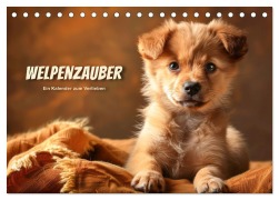 Cover-Bild zum Titel 'Welpenzauber: Ein Kalender zum Verlieben (Tischkalender 2026 DIN A5 quer), CALVENDO Monatskalender' von 'Peter R. Stuhlmann'