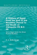 Cover-Bild zum Titel 'A History of Egypt from the End of the Neolithic Period to the Death of Cleopatra VII B.C. 30 (Routledge Revivals)' von 'E. A. Budge'