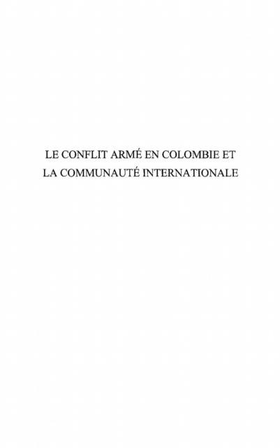 Le conflit arme en Colombie etla communaute internationale - Lazzeri Pietro