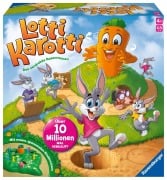Cover-Bild zum Titel 'Ravensburger Kinderspiele 22343 - Lotti Karotti - Wettlaufspiel für 2 bis 4 Spieler ab 4 Jahren' von ''