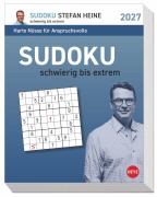 Cover-Bild zum Titel 'Stefan Heine Sudoku schwierig bis extrem Tagesabreißkalender 2027' von 'Stefan Heine'