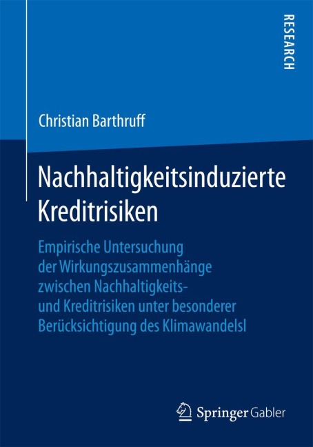 Nachhaltigkeitsinduzierte Kreditrisiken - Christian Barthruff