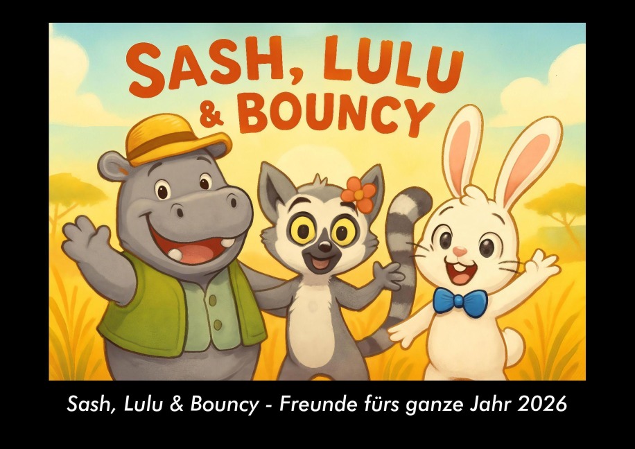 Sash, Lulu & Bouncy - Freunde fürs ganze Jahr 2026 Fotokalender DIN A3 - Kevin Heber, Tobias Schmitt