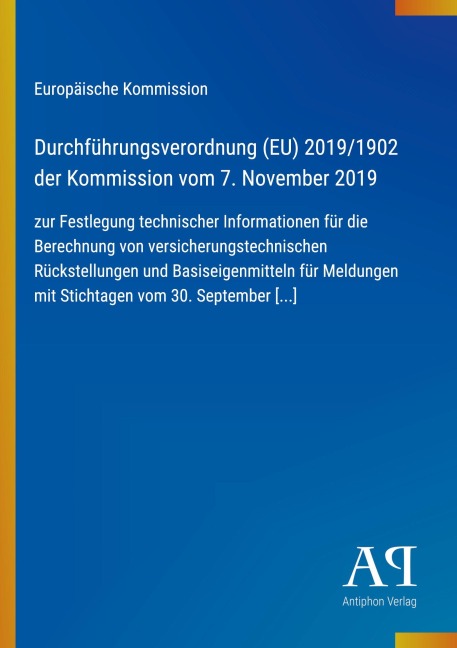 Durchführungsverordnung (EU) 2019/1902 der Kommission vom 7. November 2019 - Europäische Kommission