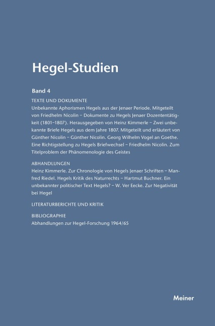 Hegel-Studien / Hegel-Studien Band 4 (1967) - 