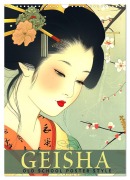 Cover-Bild zum Titel 'Geisha - Old School Poster Style (Wandkalender 2026 DIN A3 hoch), CALVENDO Monatskalender' von 'Val Thoermer'