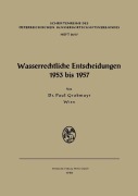 Cover-Bild zum Titel 'Wasserrechtliche Entscheidungen 1953 bis 1957' von ''