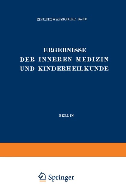 Ergebnisse der Inneren Medizin und Kinderheilkunde - L. Langstein, Th. Brugsch, A. Schittenhelm, Erich Meyer