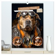Stylische Hunde (hochwertiger Premium Wandkalender 2026 DIN A2 hoch), Kunstdruck in Hochglanz - Melanie Viola