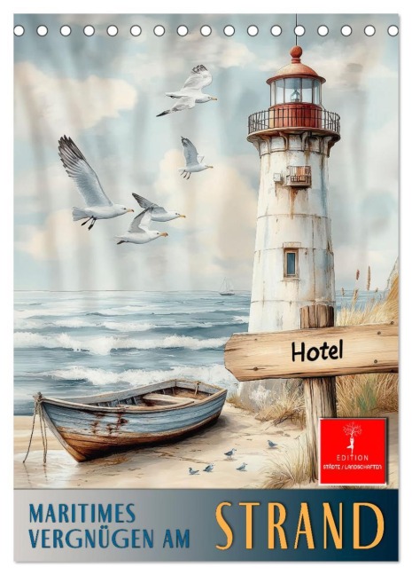 Maritimes Vergnügen am Strand (Tischkalender 2026 DIN A5 hoch), CALVENDO Monatskalender - Peter Roder