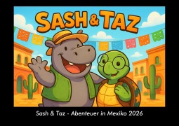 Cover-Bild zum Titel 'Sash & Taz - Abenteuer in Mexiko 2026 Fotokalender DIN A3' von 'Kevin Heber, Tobias Schmitt'