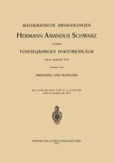 Cover-Bild zum Titel 'Mathematische Abhandlungen Hermann Amandus Schwarz' von 'C. Carathéodory, G. Hessenberg, E. Landau, L. Lichtenstein'