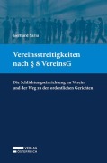 Cover-Bild zum Titel 'Vereinsstreitigkeiten nach § 8 VereinsG' von 'Gerhard Saria'