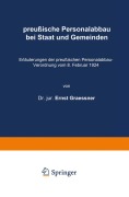 Cover-Bild zum Titel 'preußische Personalabbau bei Staat und Gemeinden' von 'Ernst Graeffner'
