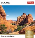 USA Sehnsuchtskalender 2025 - Wochenkalender mit 53 Postkarten - 