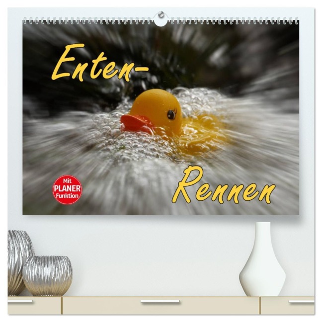 Enten-Rennen (hochwertiger Premium Wandkalender 2026 DIN A2 quer), Kunstdruck in Hochglanz - Jörg Sobottka