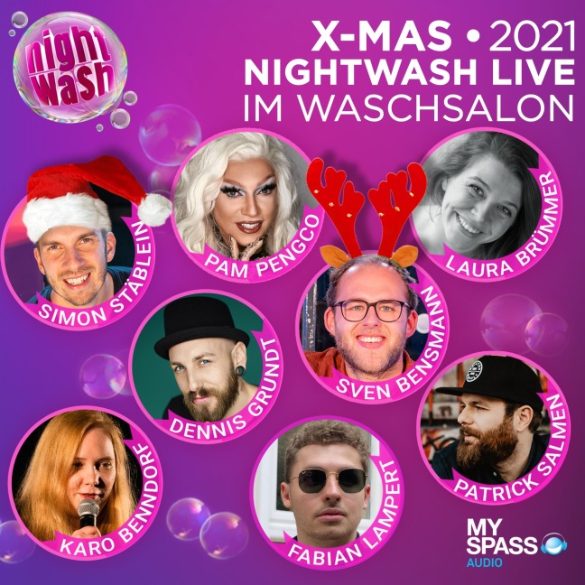 NightWash Live, Xmas 2021 - Karo Benndorf, Sven Bensmann, Laura Brümmer, Dennis Grundt, Fabian Lampert
