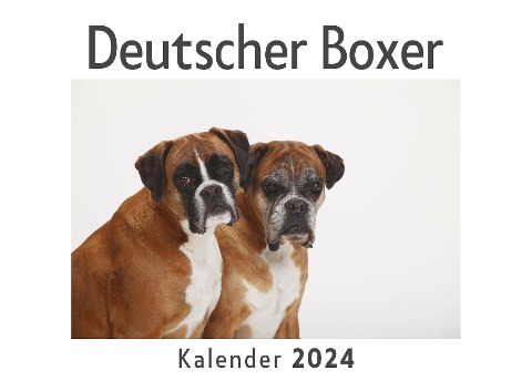 Deutscher Boxer (Wandkalender 2024, Kalender DIN A4 quer, Monatskalender im Querformat mit Kalendarium, Das perfekte Geschenk) - Anna Müller