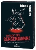 Cover-Bild zum Titel 'black stories Da lacht der Sensenmann!' von 'Tom Grimm'