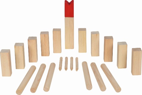 KUBB Spiel inkl. Baumwollbeutel, - 