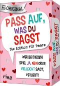Cover-Bild zum Titel 'Pass auf, was du sagst - Die Edition für Paare' von 'Emma Hegemann'