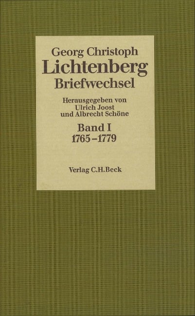 Lichtenberg Briefwechsel Bd. 1: 1765-1779 - 