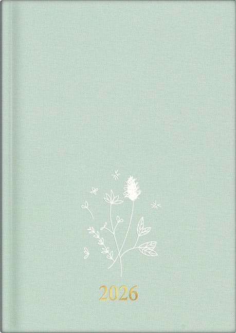 rido/idé 7021503016 | Buchkalender Young Line 2026 "Wild Flowers" | A5, Textil - 