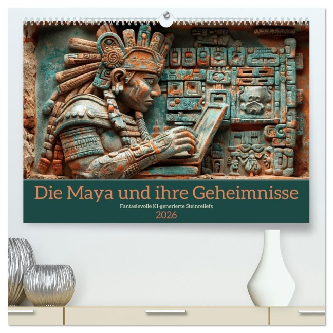 Die Maya und ihre Geheimnisse (hochwertiger Premium Wandkalender 2026 DIN A2 quer), Kunstdruck in Hochglanz - Sabine Löwer