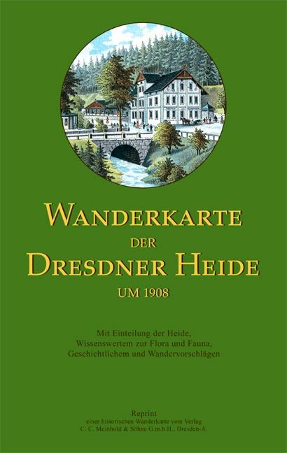 Wanderkarte der Dresdner Heide um 1908 - 