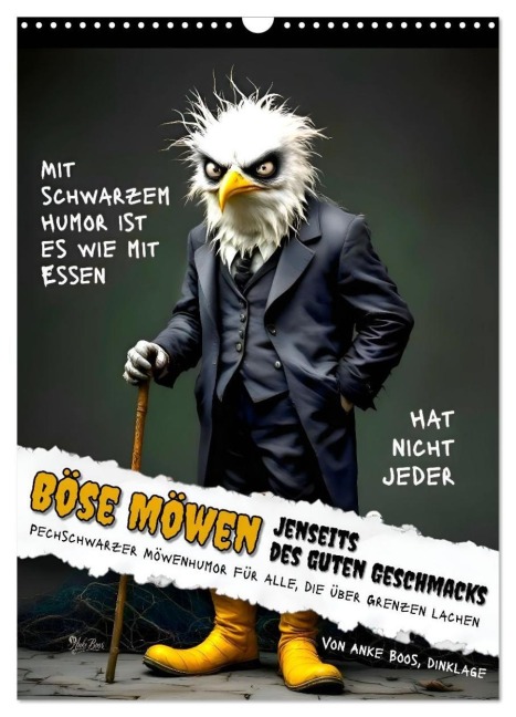 Böse Möwen - Jenseits des guten Geschmacks (Wandkalender 2027 DIN A3 hoch), CALVENDO Monatskalender - Dinklage Boos