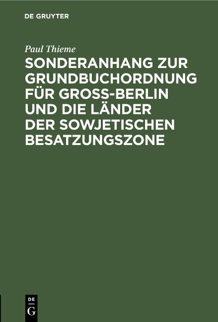Für Groß-Berlin und die Länder der sowjetischen Besatzungszone - Kuno Schwarze