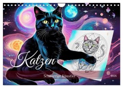 Cover-Bild zum Titel 'Katzen Schnurrige Künstler (Wandkalender 2026 DIN A4 quer), CALVENDO Monatskalender' von 'Dusanka Djeric'