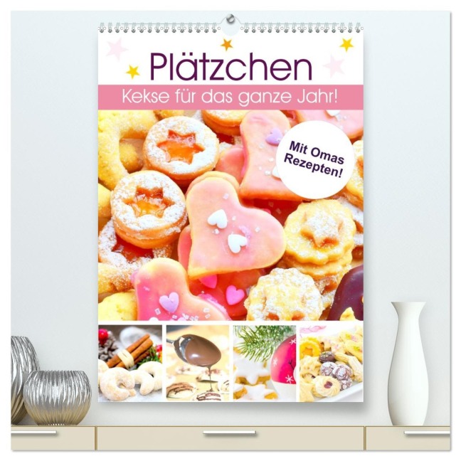 Plätzchen. Kekse für das ganze Jahr! (hochwertiger Premium Wandkalender 2026 DIN A2 hoch), Kunstdruck in Hochglanz - Rose Hurley