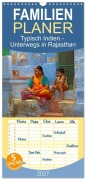 Cover-Bild zum Titel 'Familienplaner 2027 - Typisch Indien - Unterwegs in Rajasthan mit 5 Spalten (Wandkalender, 21 x 45 cm) CALVENDO' von 'Gabriele Gerner'