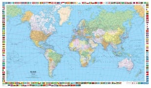 Cover-Bild zum Titel 'Weltkarte politisch Poster' von ''