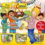 Cover-Bild zum Titel '04: Conni hat Geburtstag / Conni backt Pizza / Conni geht in den Zoo / Conni geht verloren (Vier Hörspiele zur TV-Serie)' von 'Liane Schneider, Michael Dommes, Helge Dube, Roman Rossbach, Andreas Gensch'