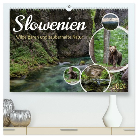 Slowenien - Wilde Bären und zauberhafte Natur (hochwertiger Premium Wandkalender 2024 DIN A2 quer), Kunstdruck in Hochglanz - Robin Müller