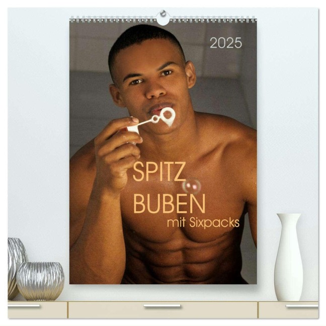 Spitzbuben mit Sixpacks (hochwertiger Premium Wandkalender 2025 DIN A2 hoch), Kunstdruck in Hochglanz - Malestockphoto Malestockphoto