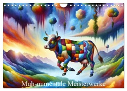 Cover-Bild zum Titel 'Muh-numentale Meisterwerke (Wandkalender 2026 DIN A4 quer), CALVENDO Monatskalender' von 'Anne Seltmann'