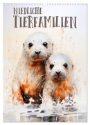 Cover-Bild zum Titel 'Niedliche Tierfamilien (Wandkalender 2026 DIN A3 hoch), CALVENDO Monatskalender' von 'Melanie Viola'